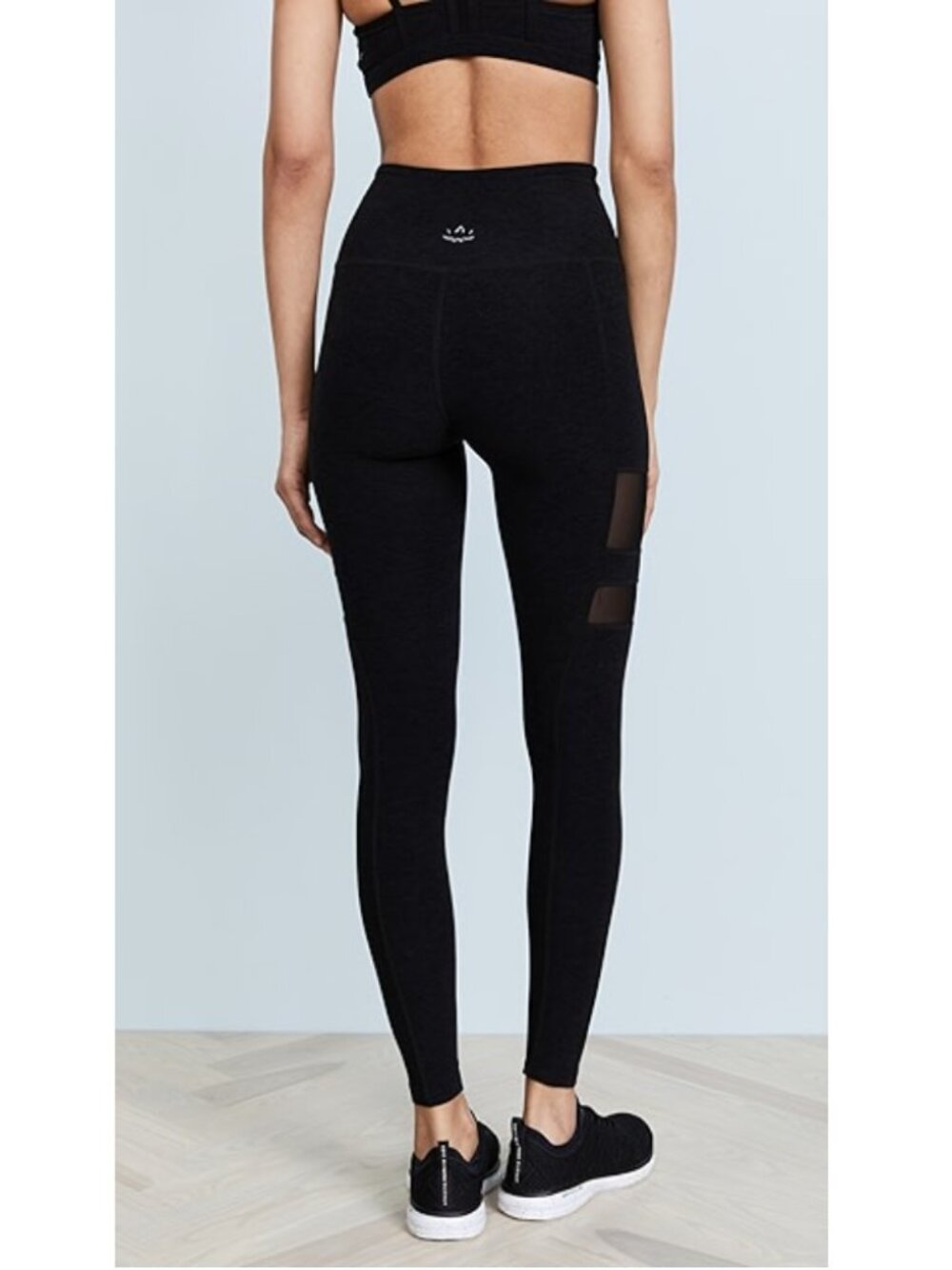Beyond Yoga Iconic Spacedye Mesh High Waisted Leggings Black Large